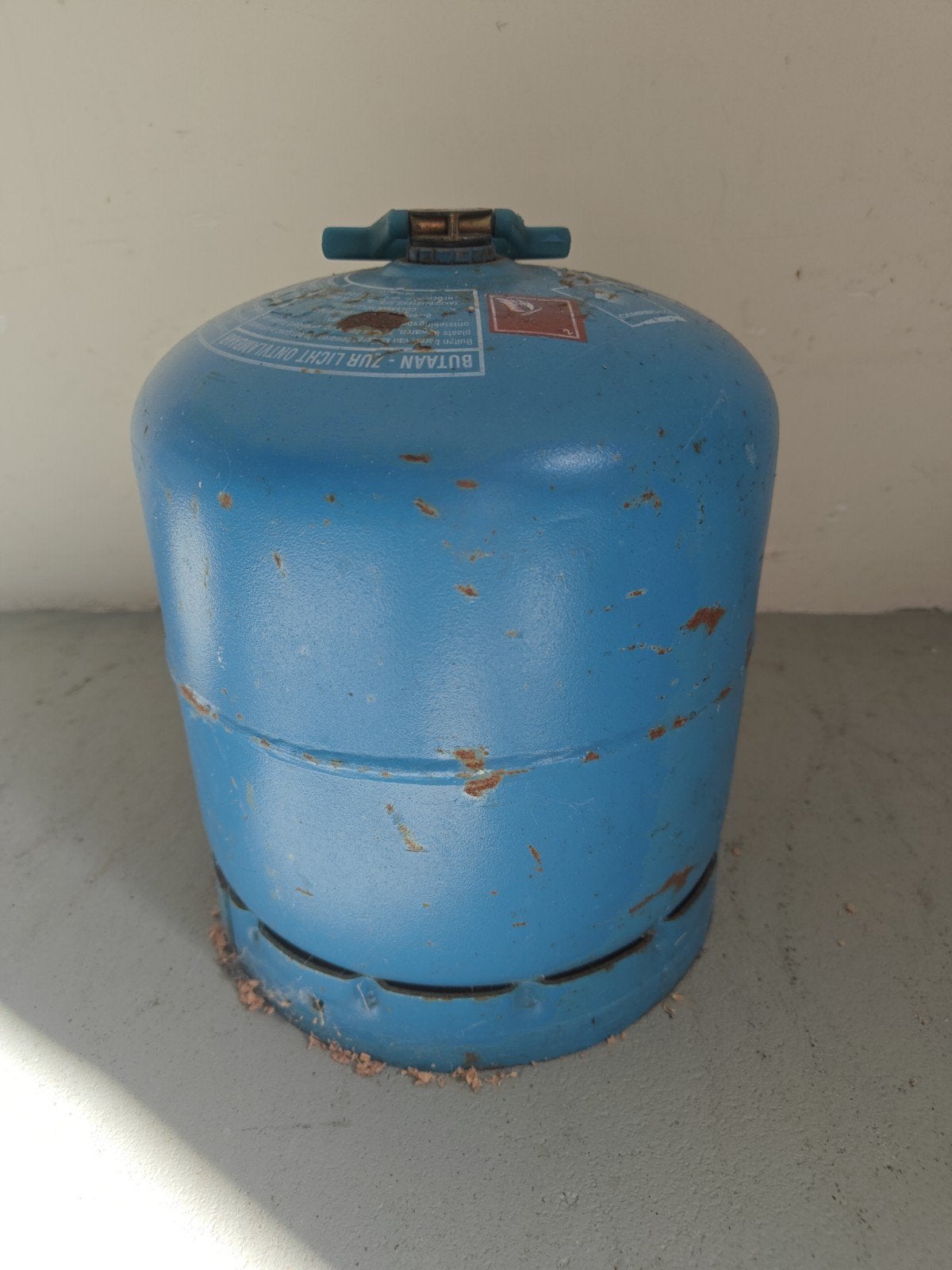 Campingaz 907 gasfles (leeg), Ophalen, Gebruikt