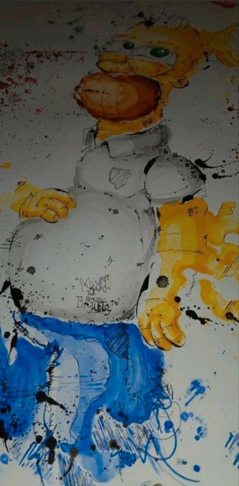 Pop Art Schilderij Homer Simpson, Ophalen of Verzenden