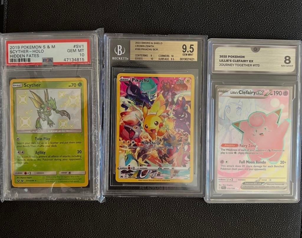 Pokémon Slabs Bundle PSA 10 BGS 9.5 GG 8, Ophalen, Gebruikt, Meerdere kaarten, Foil