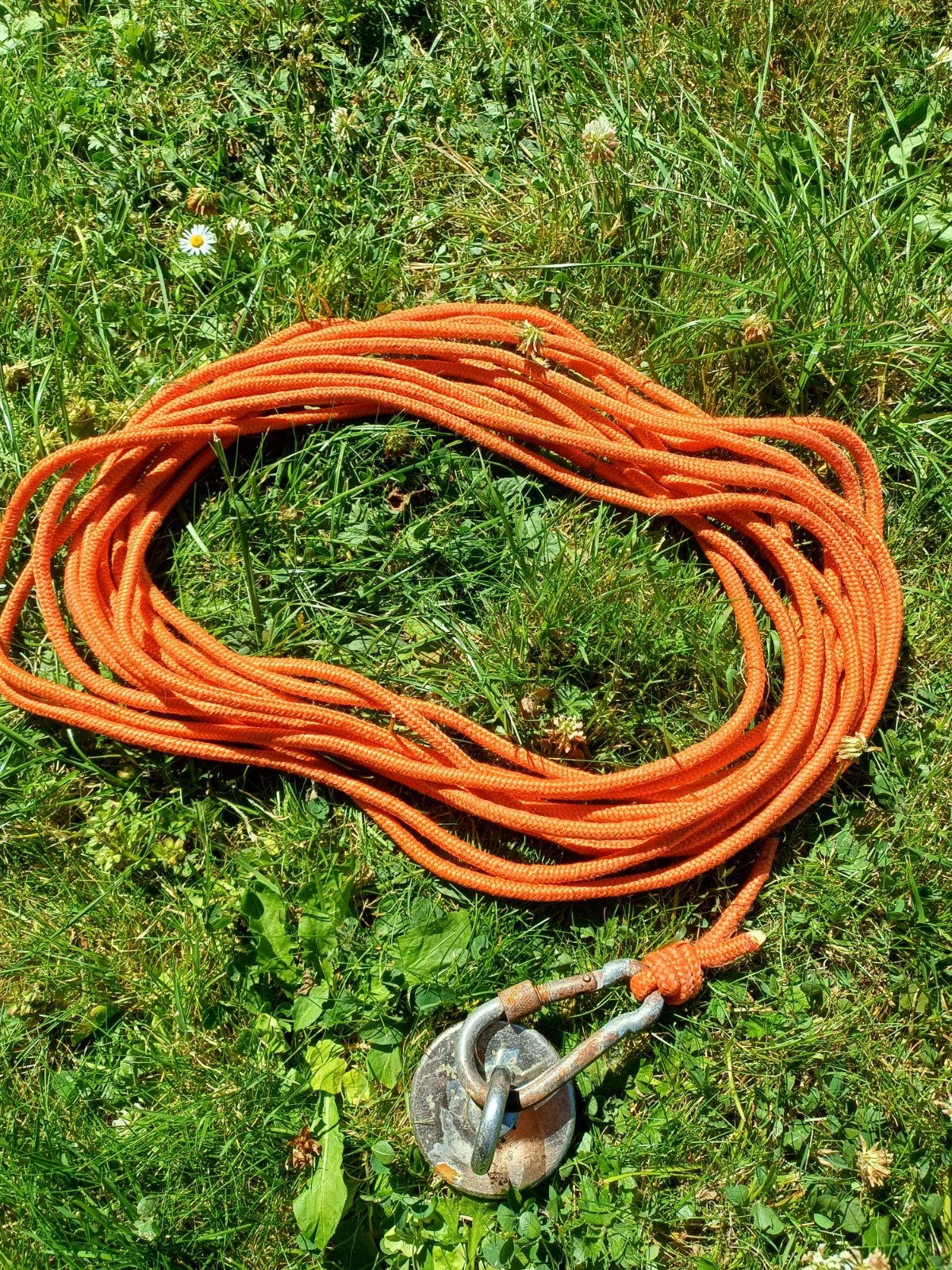 Magneetvishengel met 10m touw en 110kg trekkracht, Hobby en Vrije tijd, Overige Hobby en Vrije tijd, Ophalen of Verzenden, Gebruikt