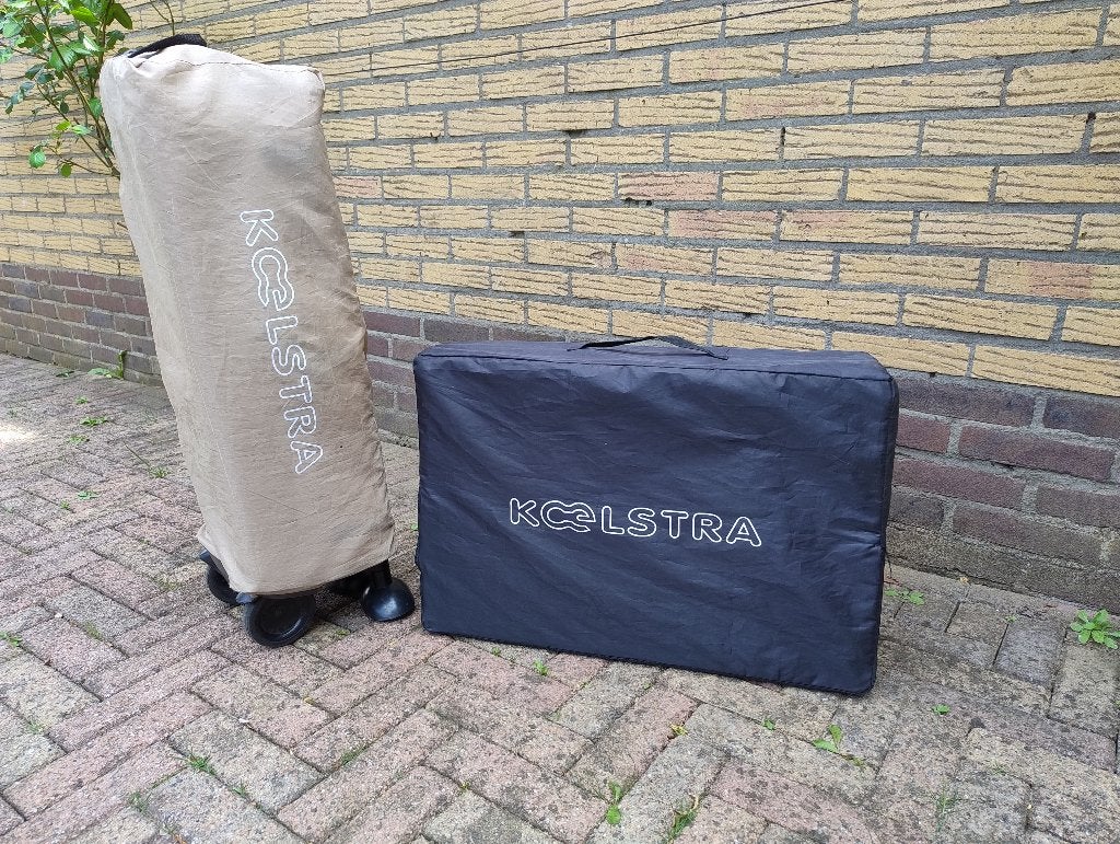 Campingbedje Koelstra met matras, Ophalen, Gebruikt, Minder dan 140 cm, Matras