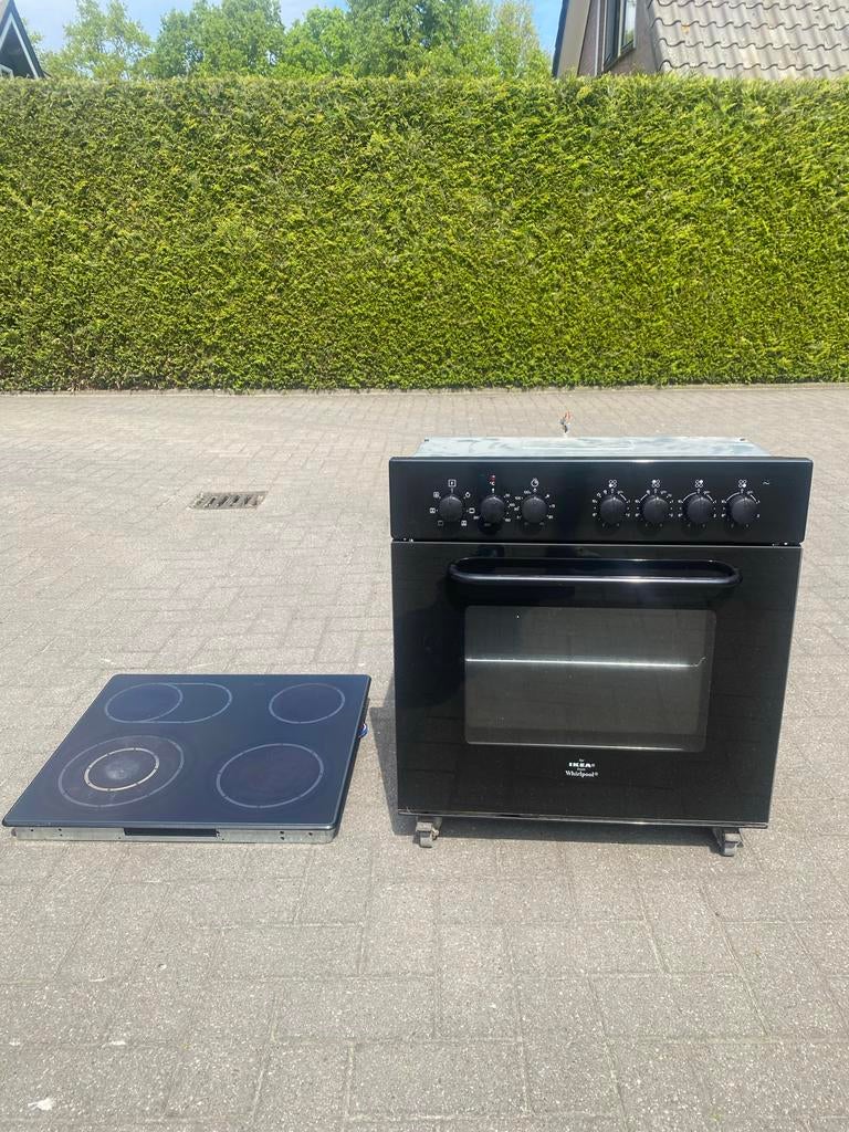 IKEA Whirlpool Inbouw Oven en Elektrische Kookplaat, Witgoed en Apparatuur, Ovens, Oven, Hete lucht, Zo goed als nieuw, Inbouw