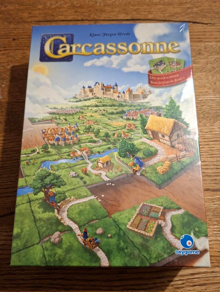 Carcassonne SPECIALE EDITIE + Versterkte Kerken in Roemenië, Vijf spelers of meer, Ophalen of Verzenden, Nieuw, Oxygame