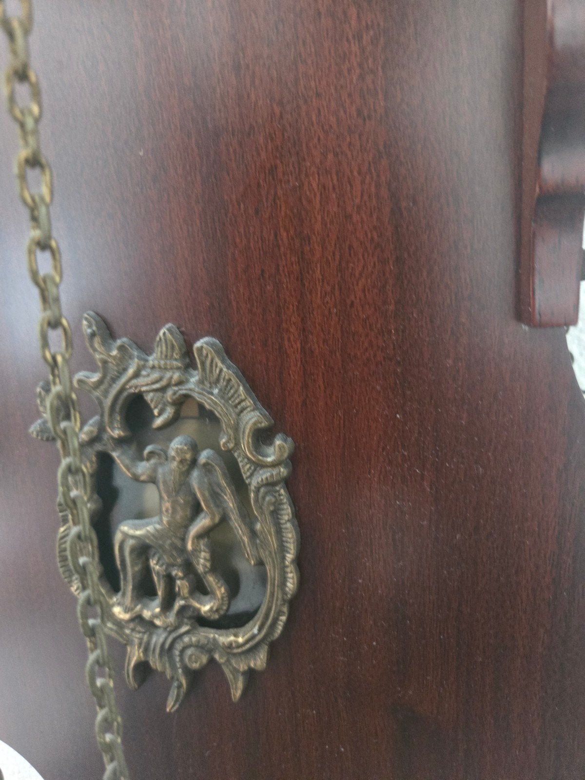 Antieke Friese Staartklok met Handgeschilderde Wijzerplaat, Antiek en Kunst, Ophalen of Verzenden