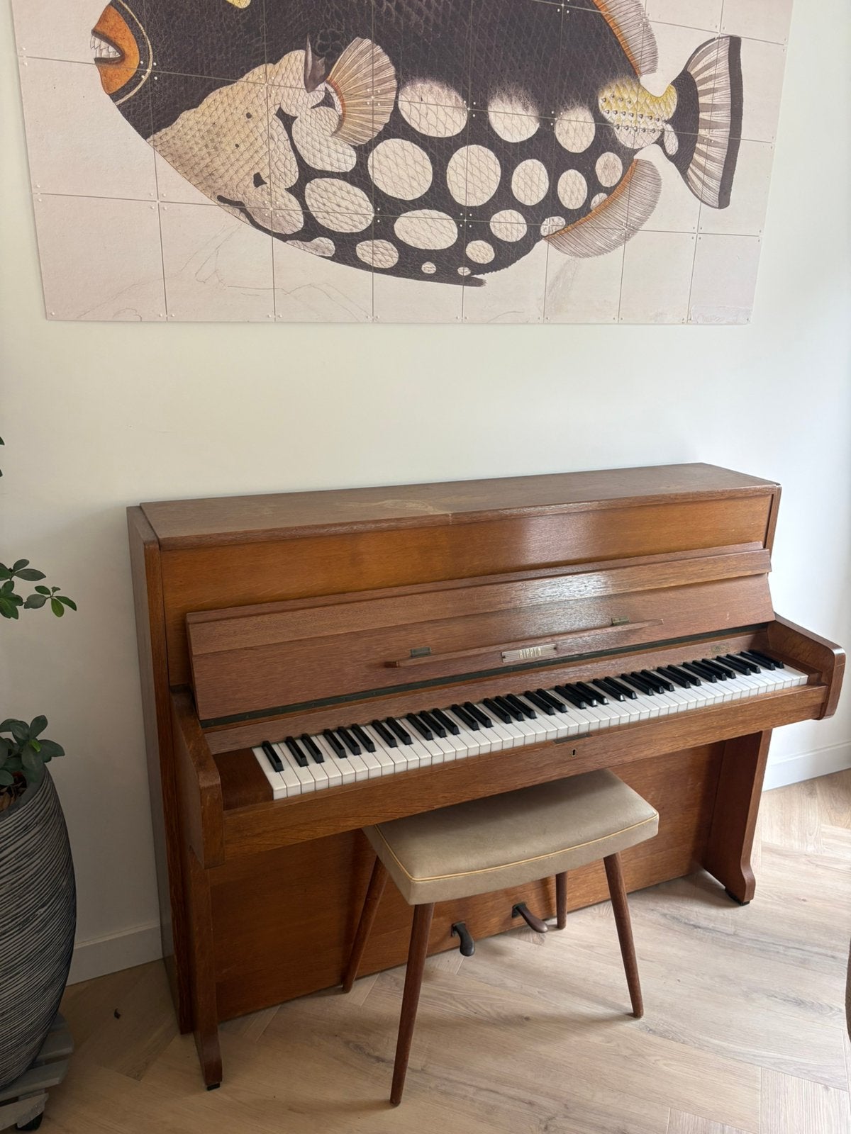 Rippen piano, Ophalen, Gebruikt, Bruin, Piano