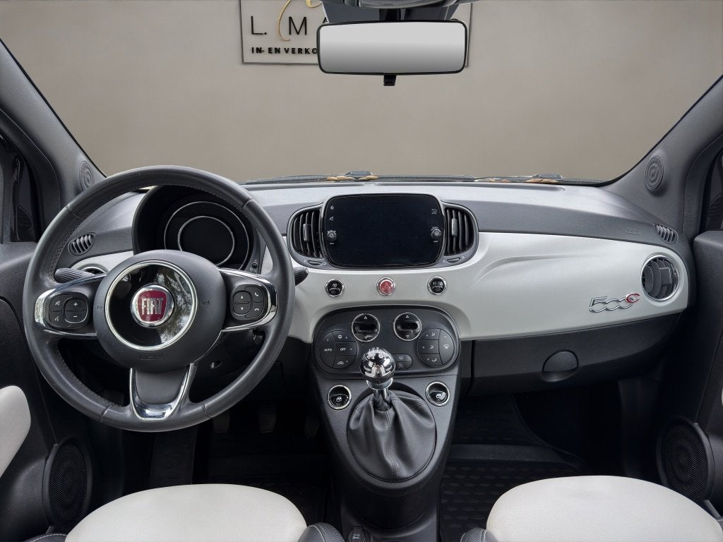 Fiat 500C 1.2 Star 2020 ZWART | Cabriolet | Apple CarPlay, Keurmerk '100% Onderhouden', Gebruikt, 4 cilinders, Leder en Stof