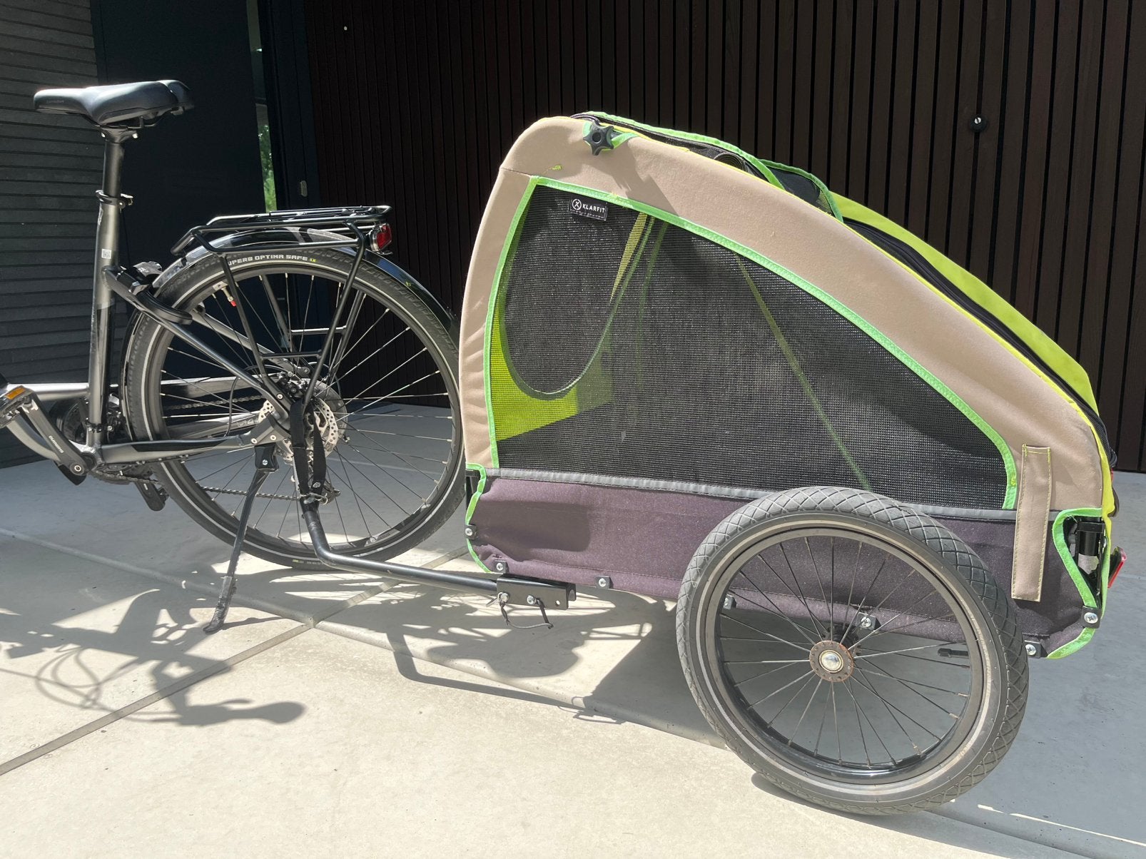 Klarfit hondenfietskar incl. koppelstuk, Dieren en Toebehoren, Honden-accessoires, Gebruikt, Hondenfietskar, Overige merken, Ophalen