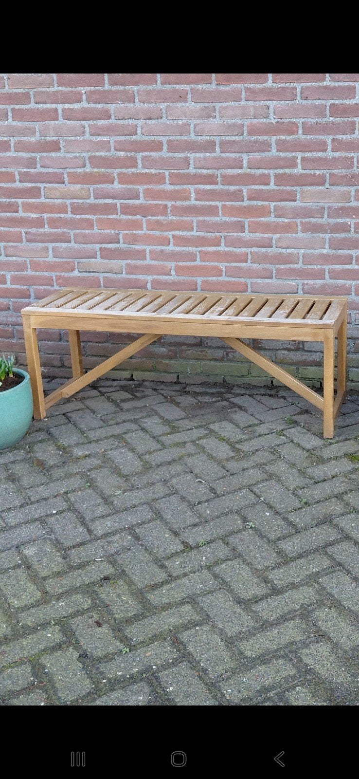 Houten tuinbank, Ophalen, Gebruikt