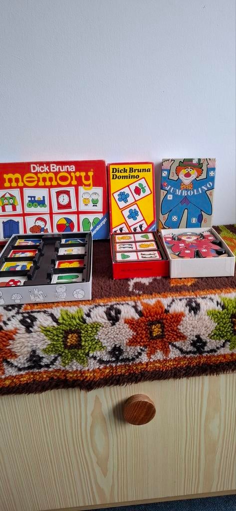 Dick Bruna Spellen: Memory, Domino & Jumbolino, Een of twee spelers, Ophalen, Gebruikt, Ravensburger