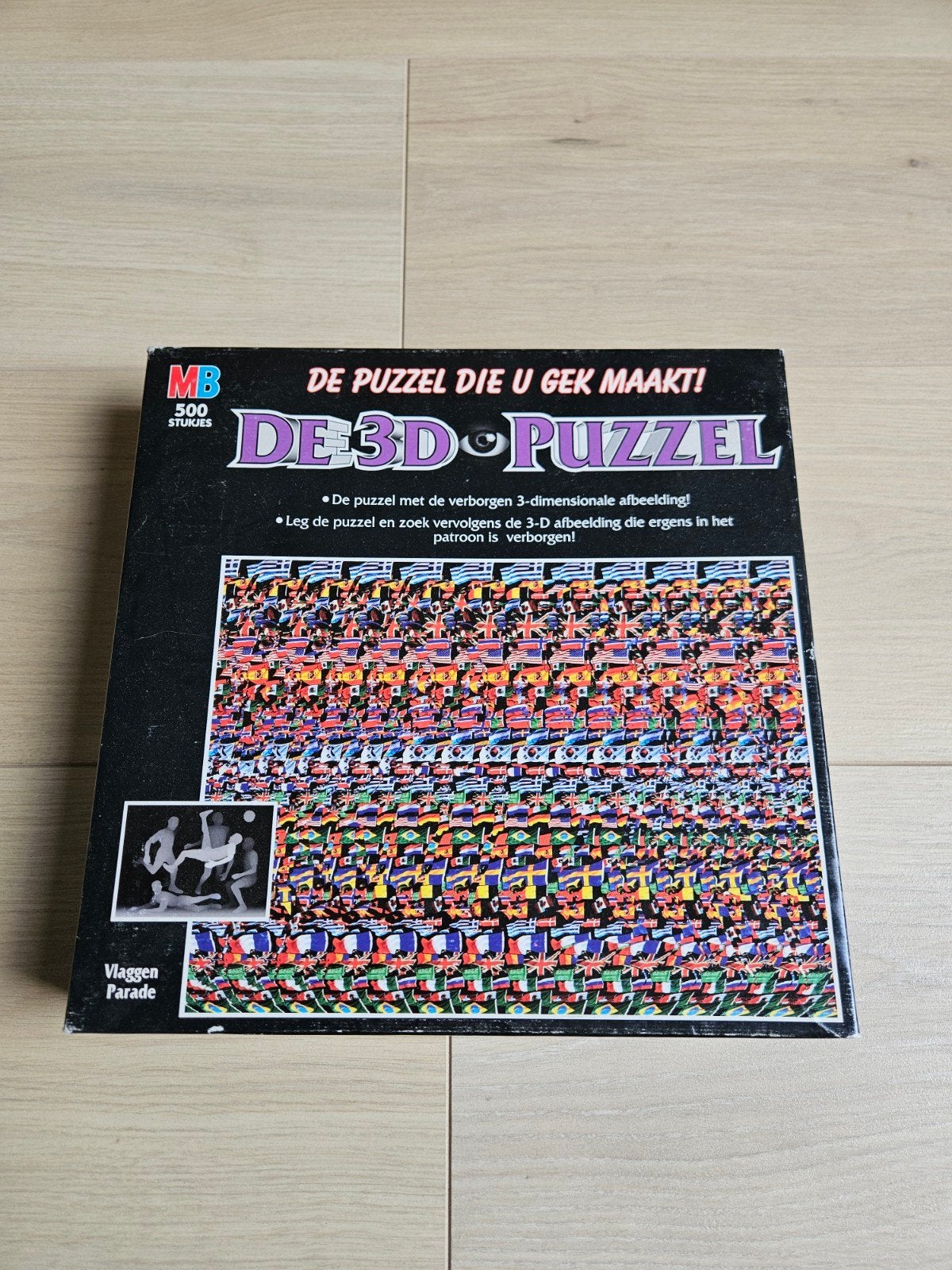 MB De 3D Puzzel - Vlaggen Parade (500 stukjes), Ophalen of Verzenden, 500 t/m 1500 stukjes, Gebruikt, Legpuzzel