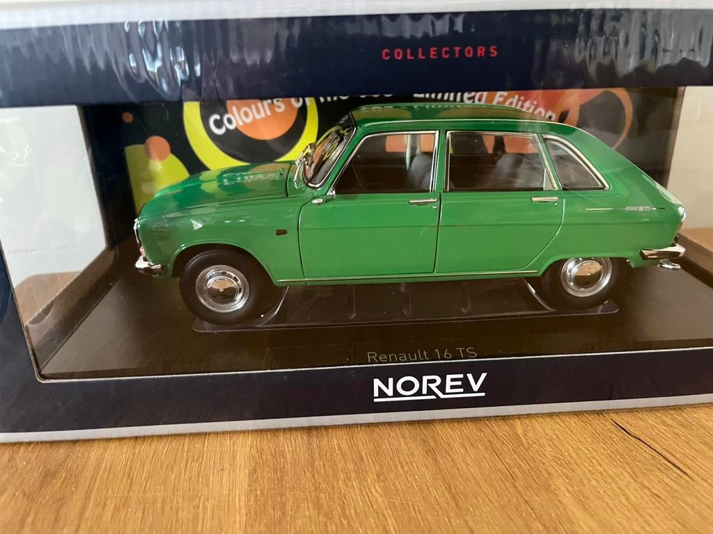 Renault 16 TS | Norev | 1:18 | groen, Ophalen of Verzenden, Nieuw, Auto, Norev