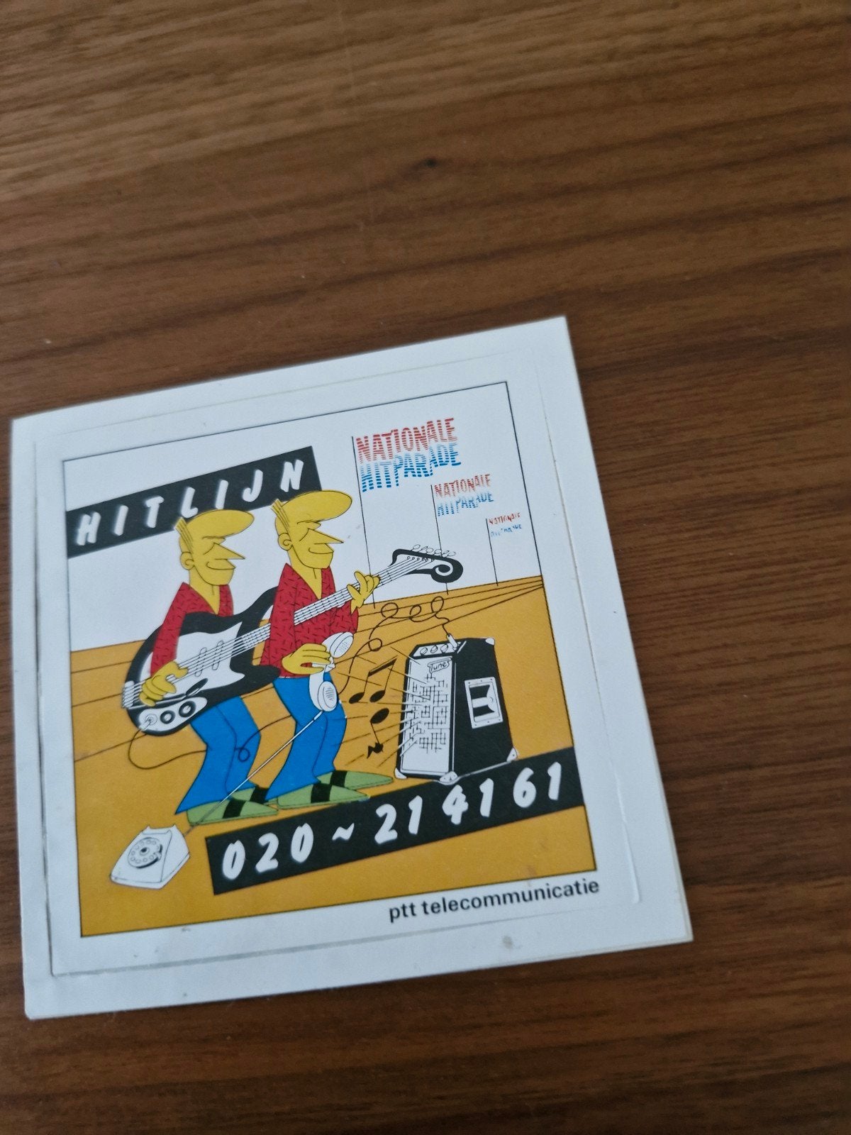 10722 Vintage PTT Telecommunicatie Hitlijn Sticker, Ophalen of Verzenden, Zo goed als nieuw, Overige typen