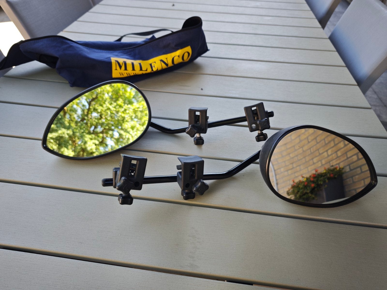 Milenco Aero caravan spiegels (set), Ophalen, Gebruikt