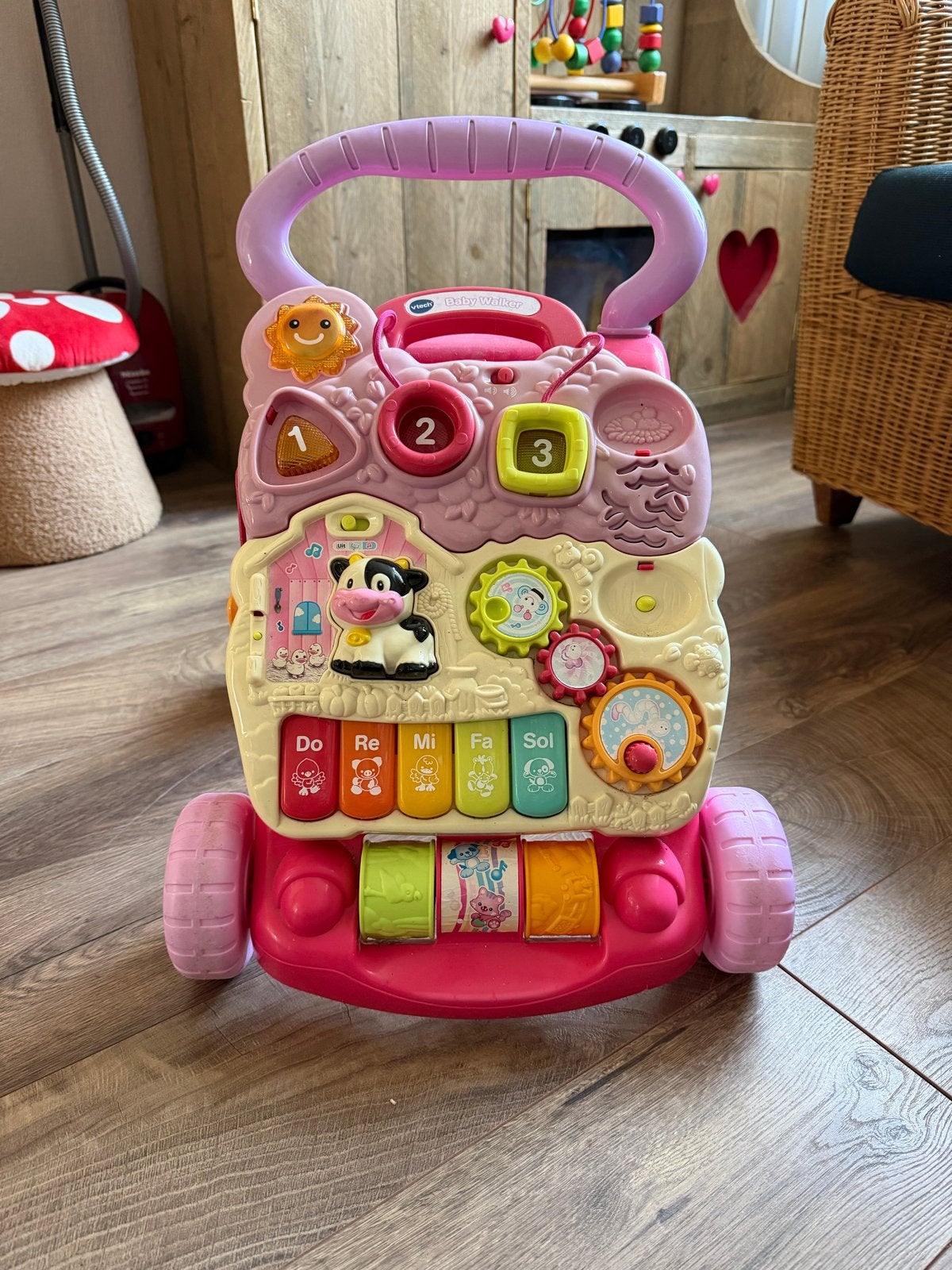 VTech Babywalker Roze - Interactieve Loopwagen, Ophalen, Gebruikt, Overige typen, Met geluid
