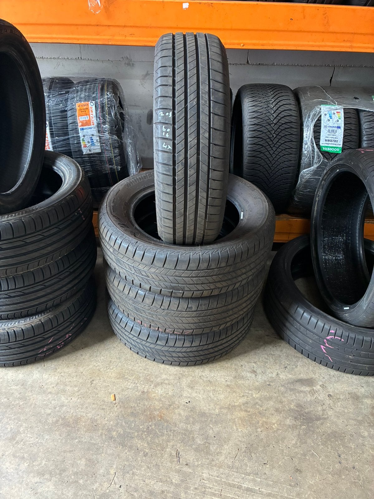 195/55/16 Bridgestone 4 stuks demo 2025, Auto-onderdelen, Ophalen, Gebruikt, Overige maten, 205 mm