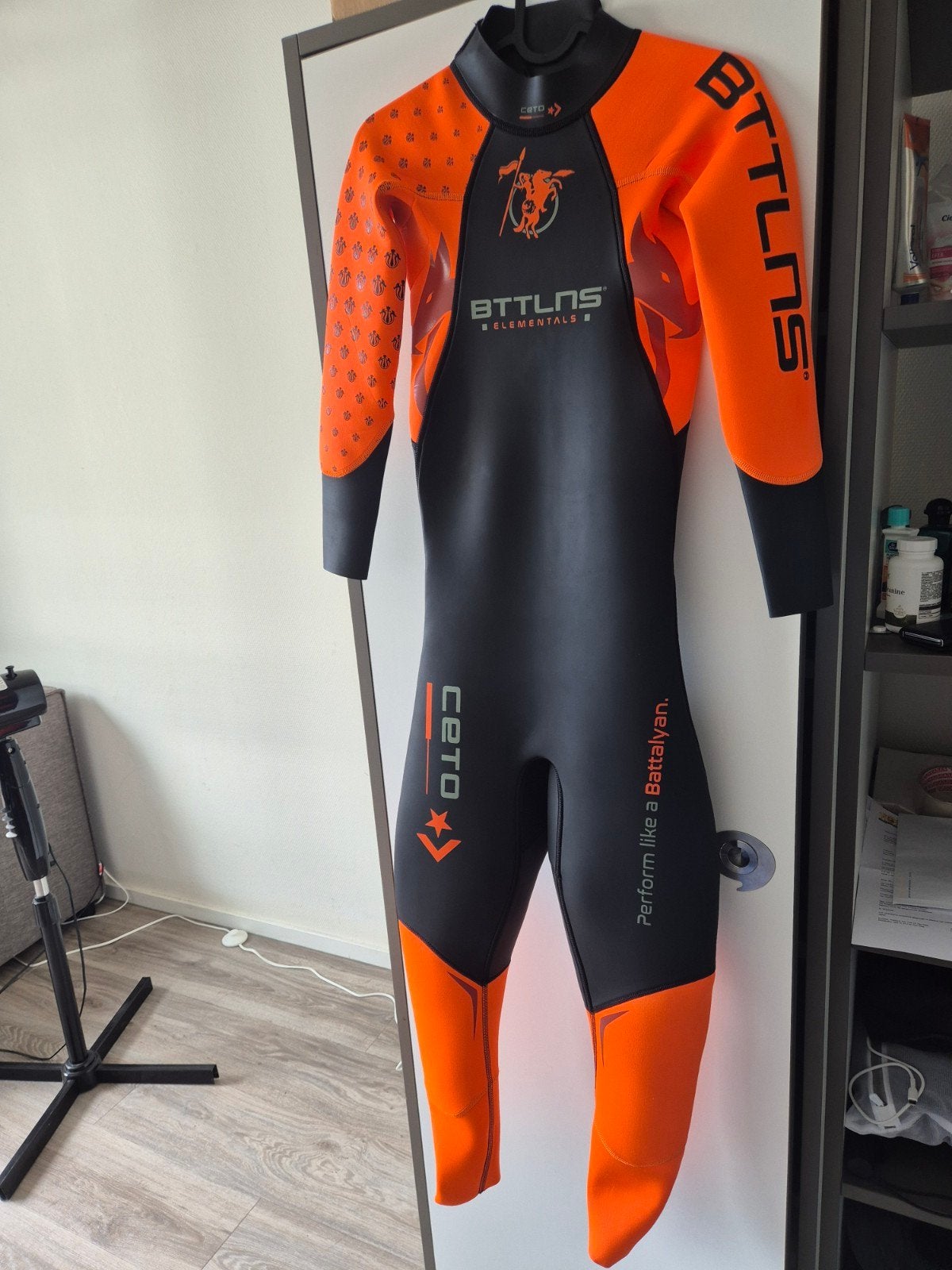 BTTLNS Ceto 1.0 borstcrawl wetsuit heren - Maat S, Meerkleurig, Ophalen of Verzenden, Zo goed als nieuw, Maat 46 (S) of kleiner