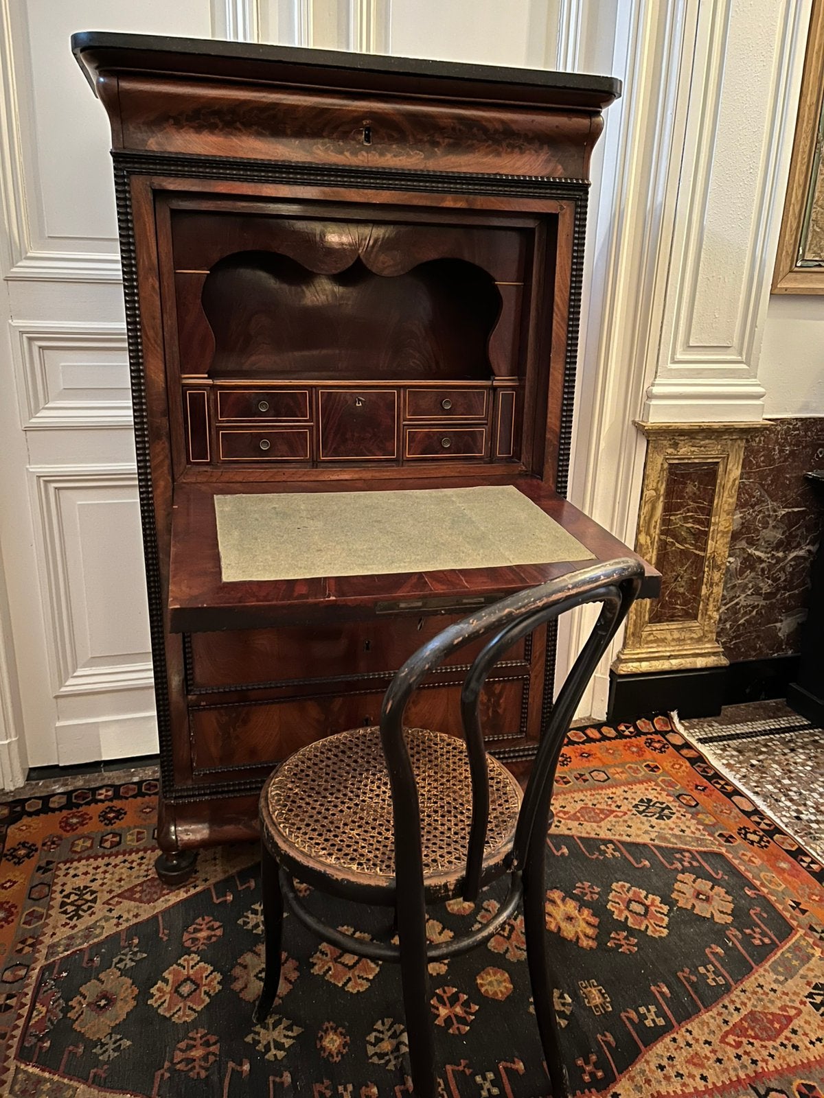PRACHTIGE ANTIEKE KAST SECRETAIRE LADES, Ophalen