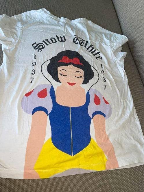 Jennyfer xs shirt tshirt disney Snow White sneeuwwitje shirt, Verzenden, Wit, Korte mouw, Maat 34 (XS) of kleiner