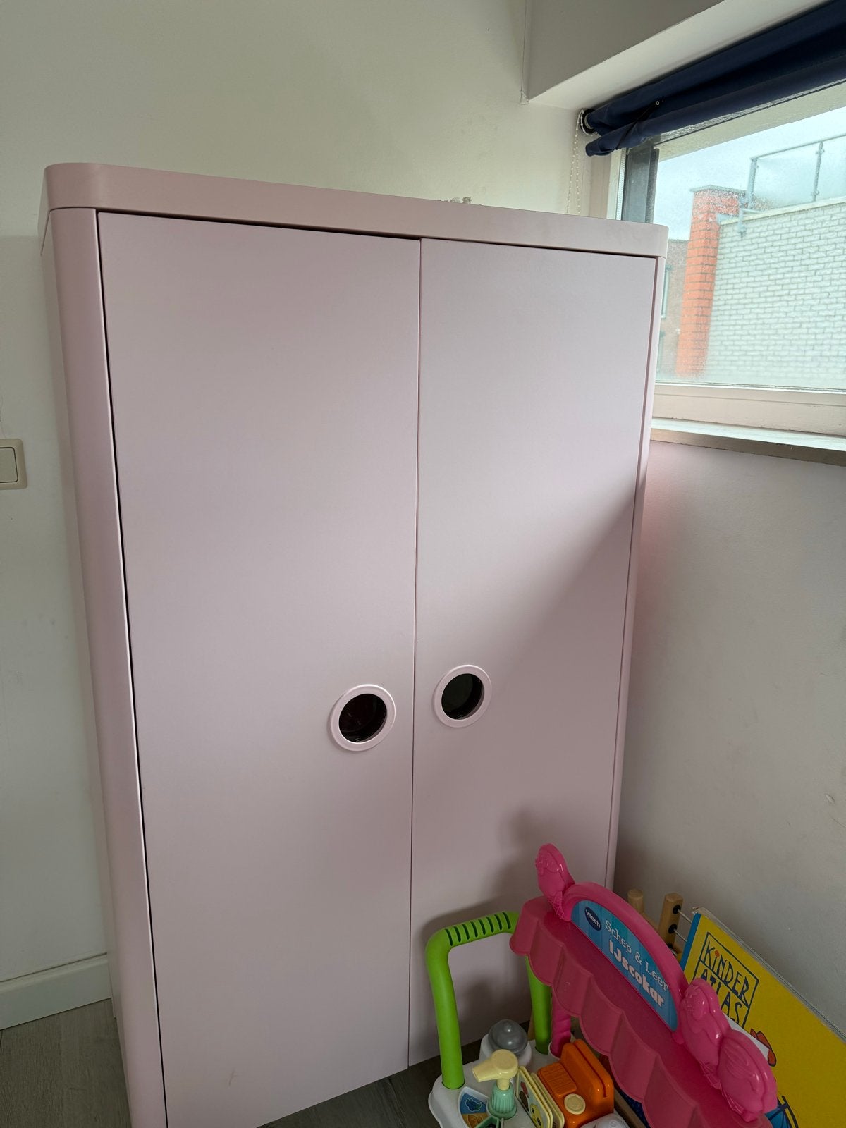 Roze kledingkast/opbergkast voor kinderkamer, Huis en Inrichting, Kasten | Kledingkasten, Ophalen, Overige materialen, Gebruikt