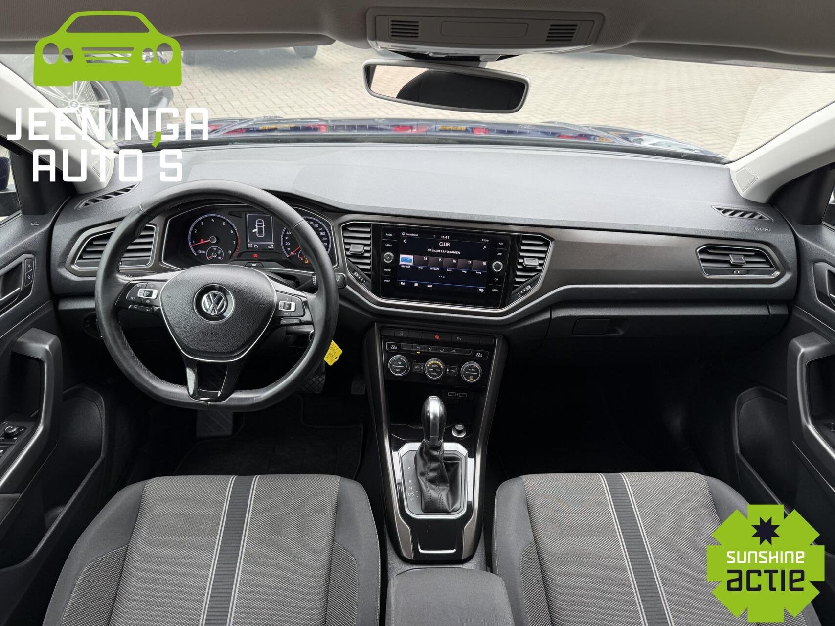 Volkswagen T-Roc 1.5 TSI Style|Trekhaak|ACC|Navi|Clima, Auto's, Volkswagen, Stof, 4 cilinders, 150 pk, Blauw