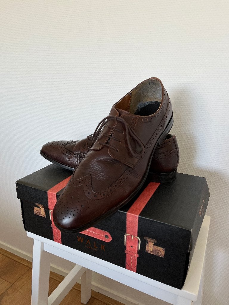 Nette heren schoenen Walk London, Ophalen, Bruin, Zo goed als nieuw, Veterschoenen