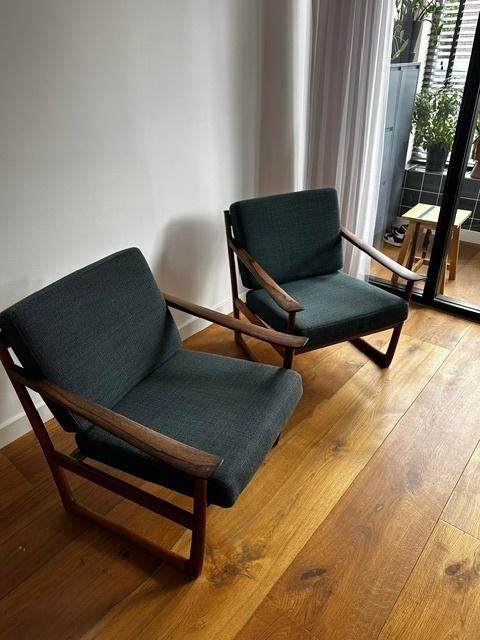 Fauteuils FD130 France & Daverkosen, 1960s (Hvidt, Mølgaard), Ophalen, Gebruikt, 75 tot 100 cm, Mid Century Modern (Origanl Deens Design)