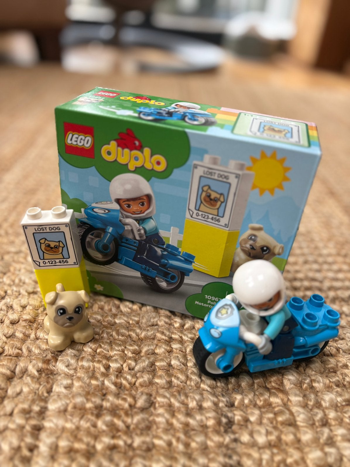 LEGO DUPLO Politiemotor (10967), Ophalen of Verzenden, Zo goed als nieuw, Duplo