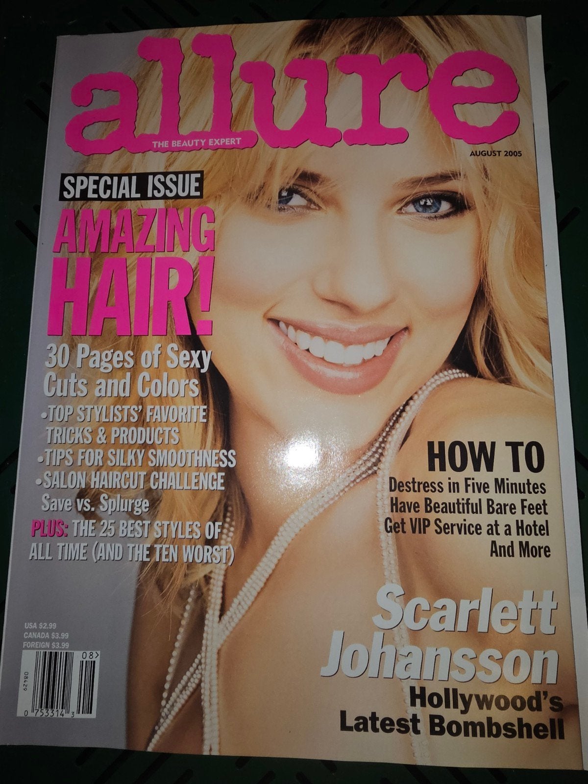 Allure Magazine Augustus 2005 - Scarlett Johansson, Ophalen of Verzenden, Gelezen, Glossy