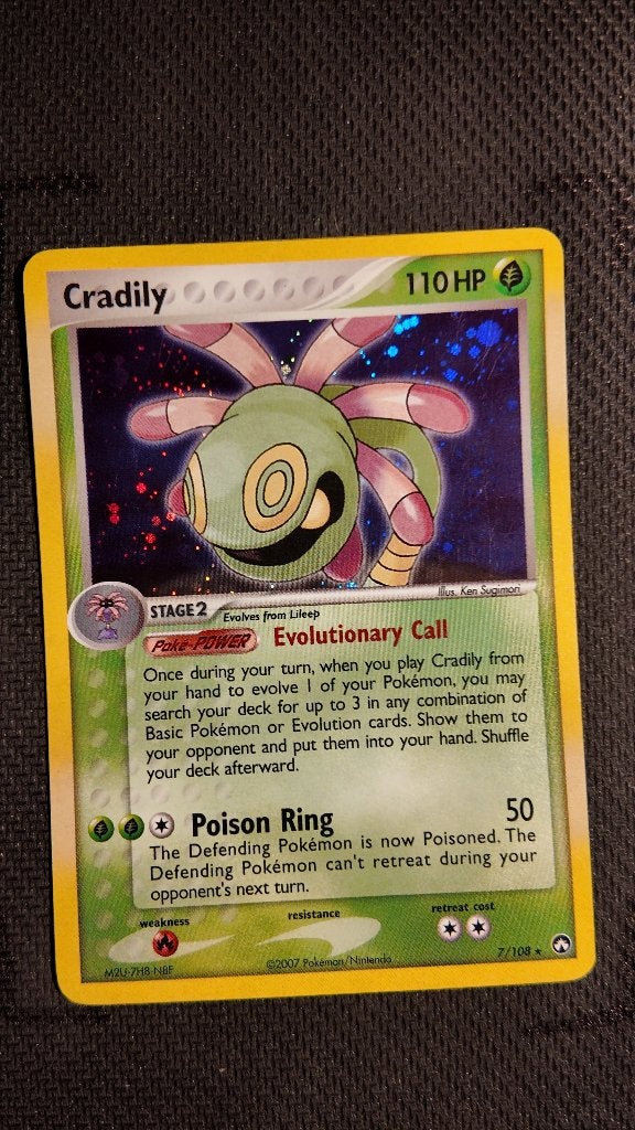 Cradily 7 Power Keepers | Pokemon kaart, Ophalen, Zo goed als nieuw, Losse kaart, Foil