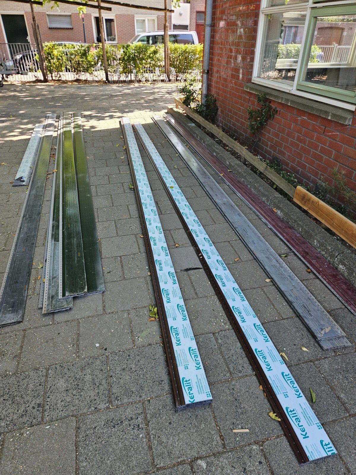 Keralit en VinyPlus gevelbekleding en dakrandpanelen, Ophalen, Gebruikt, Overige typen, Overige houtsoorten