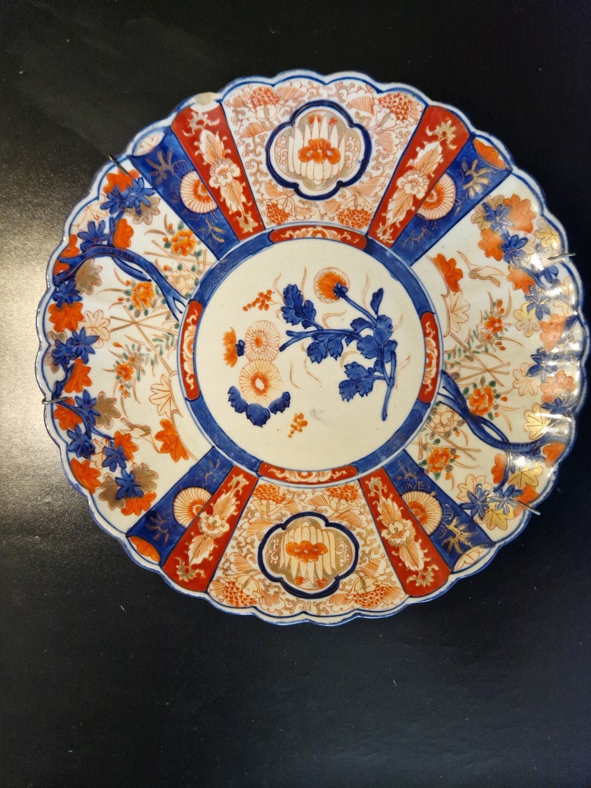 Antiek Japans Imari porseleinen bord, handgeschilderd, Ophalen of Verzenden