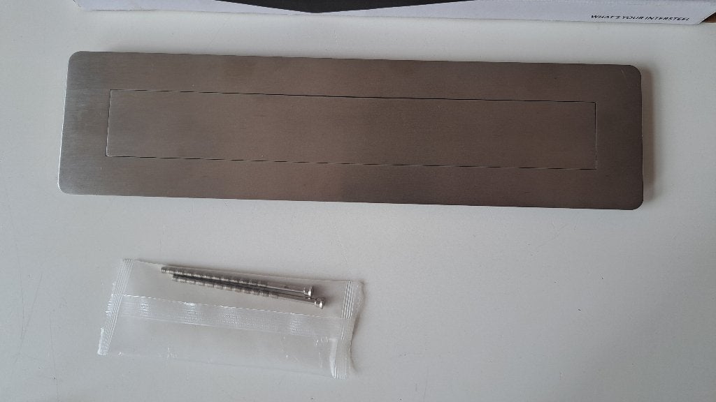 Intersteel rechthoekige RVS brievenbusklep/briefplaat, Ophalen of Verzenden, Nieuw, Rvs, Brievenbusklep