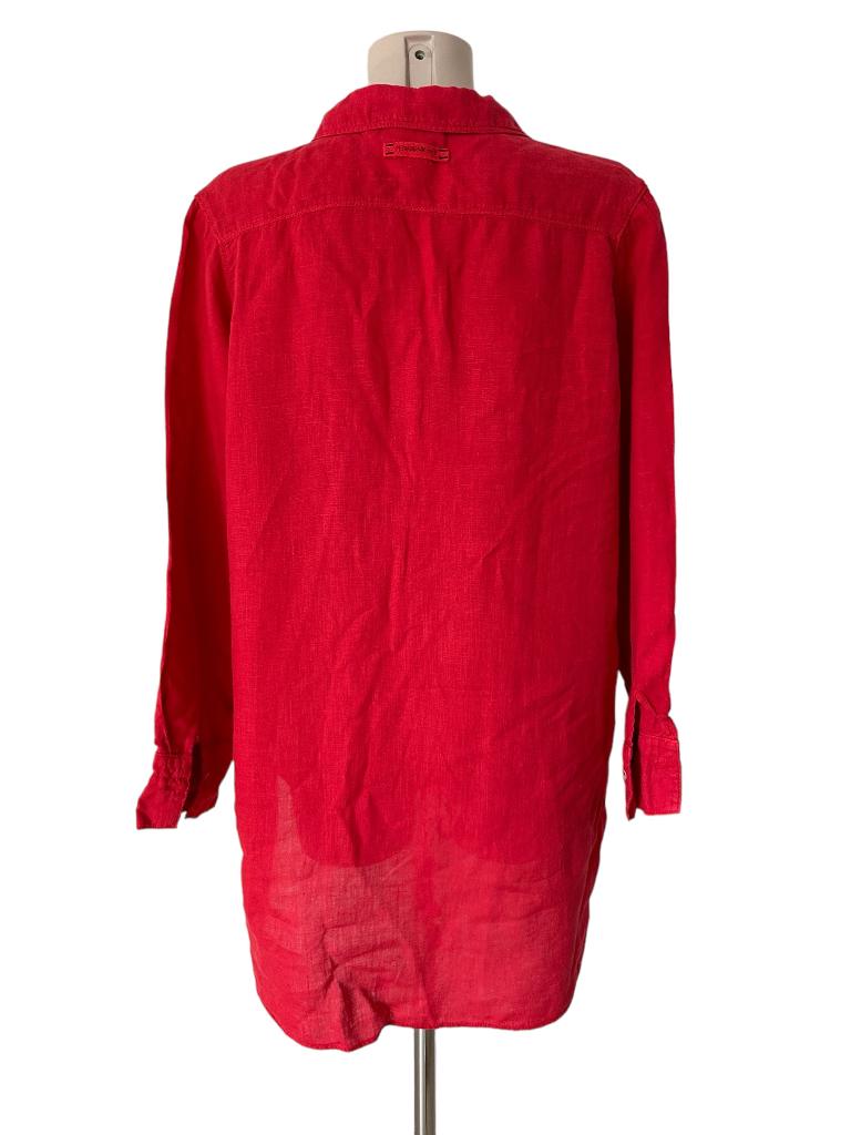 Penn & Ink jurk S, Ophalen of Verzenden, Zo goed als nieuw, Rood, Onder de knie