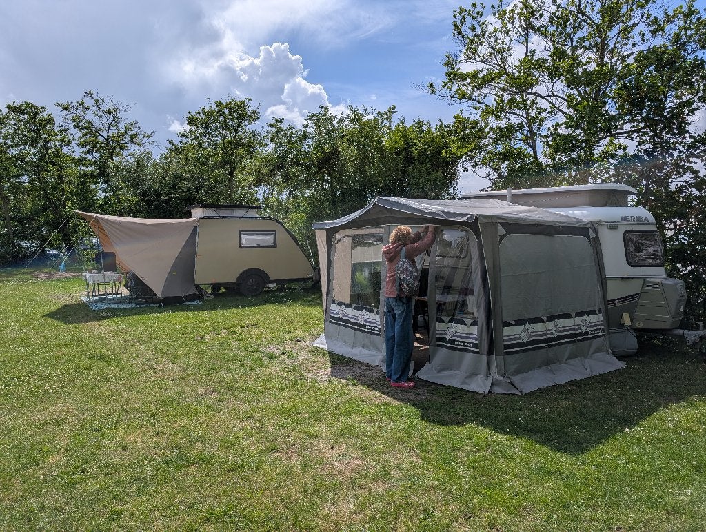 Voortent voor Eriba touring triton  laag model ( voor 2010), Caravans en Kamperen, Voortenten en Luifels, Ophalen, Gebruikt, Ten Cate All Season 240g/m2