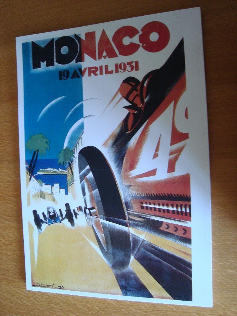 Monaco 19 avril 1931 plaat 42-30 cm, Ophalen of Verzenden, Nieuw, Auto's