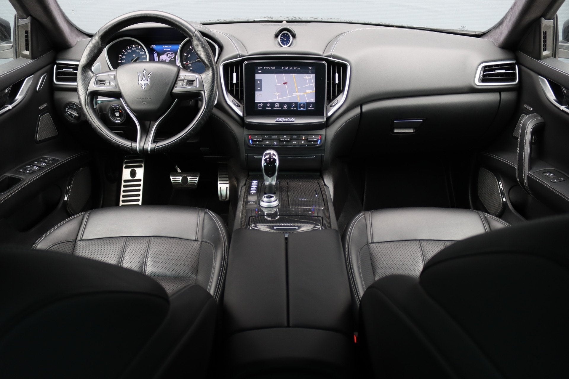 Maserati Ghibli 3.0 S Q4 | Carbon | Bowers&Wilkins | Stoelve, Auto's, Maserati, Automaat, Gebruikt, Zwart, Vierwielaandrijving