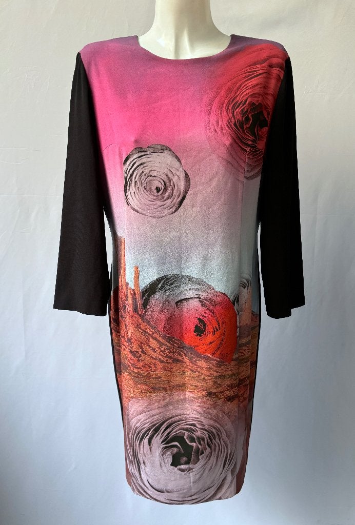 MOSCHINO CHEAP AND CHIC Roze zwart  jurk  Maat 44, Kleding | Dames, Overige kleuren, Maat 42/44 (L), Ophalen of Verzenden, Zo goed als nieuw