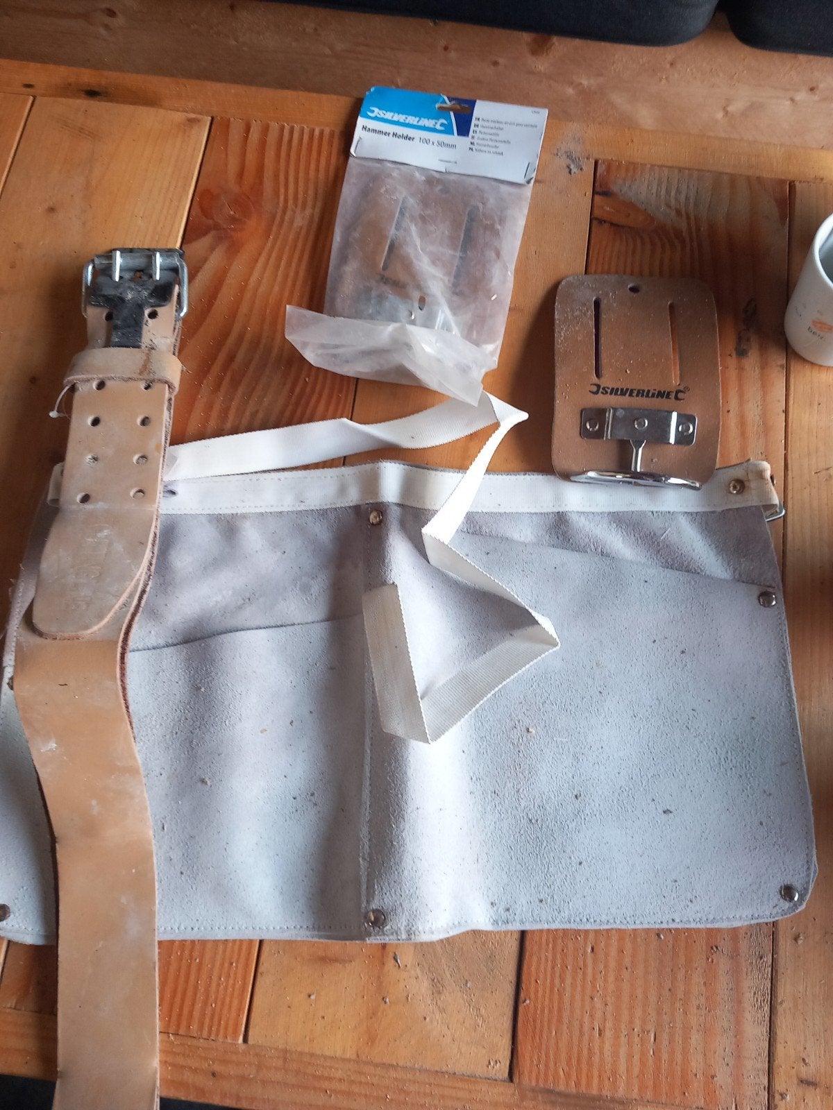 Spijkerschort met hamerhouders - Silverline, Doe-het-zelf en Verbouw, Ophalen of Verzenden, Gebruikt, Gereedschapsopslag, Overige merken