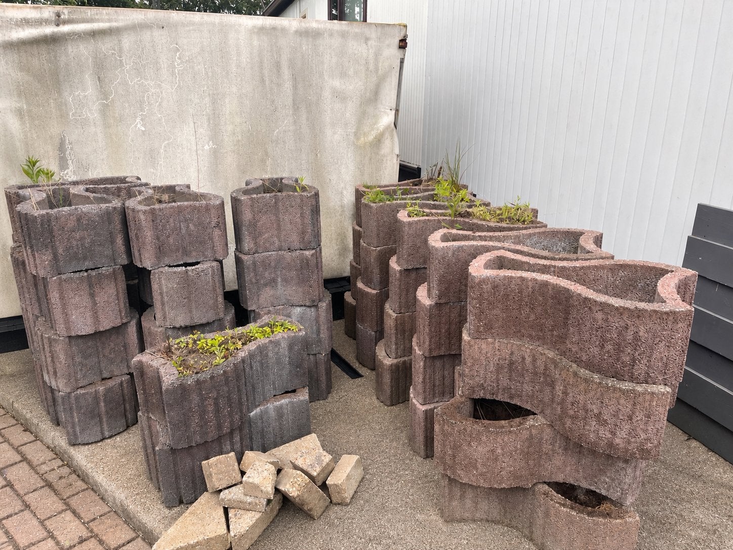 Stapelbare bloembakken, Tuin en Terras, Ophalen, Kunststof, Minder dan 30 cm, Rond