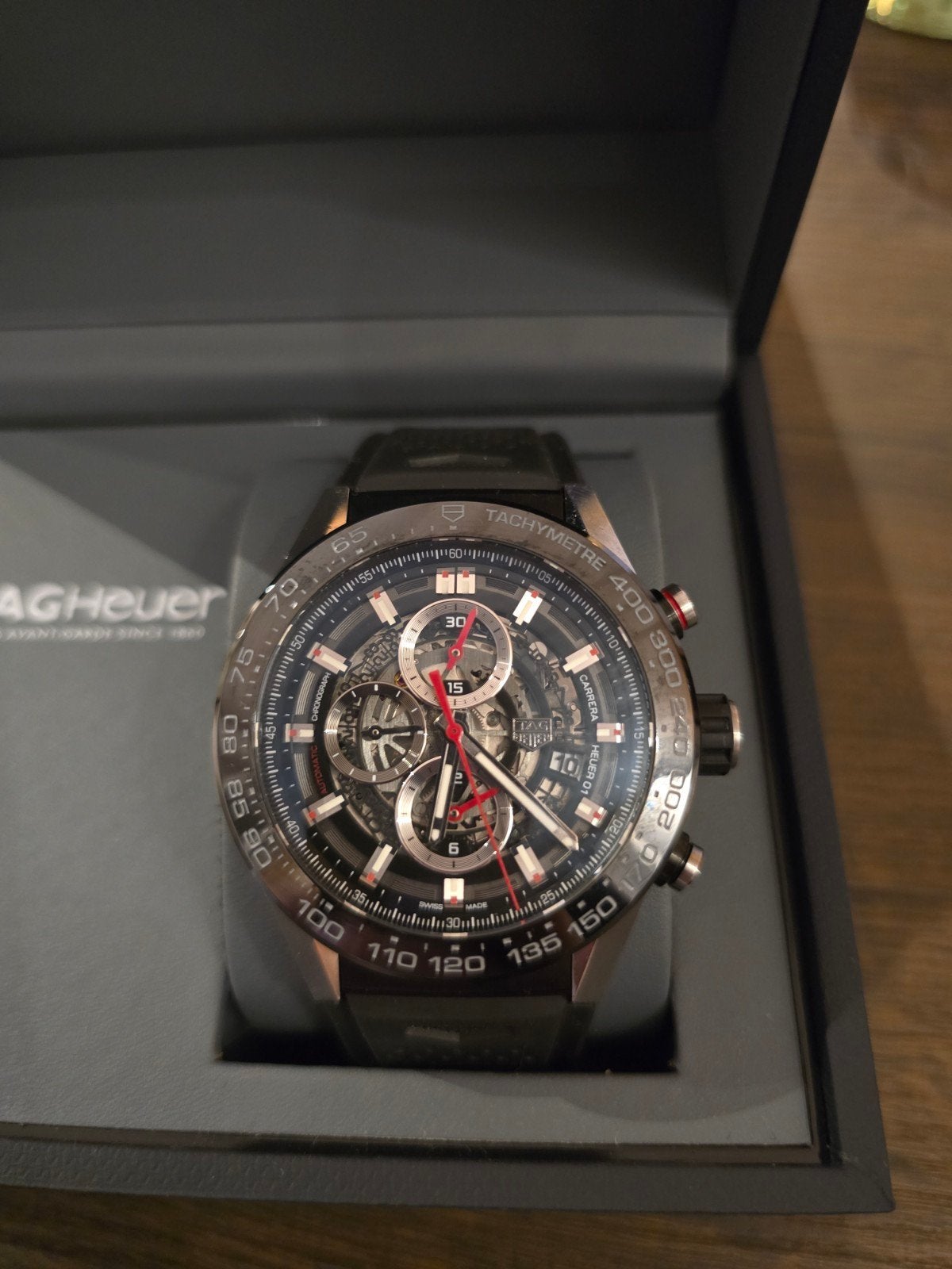 TAG Heuer Carrera Calibre Heuer 01 CAR2A1Z -, Ophalen of Verzenden, Zo goed als nieuw, Staal, TAG Heuer