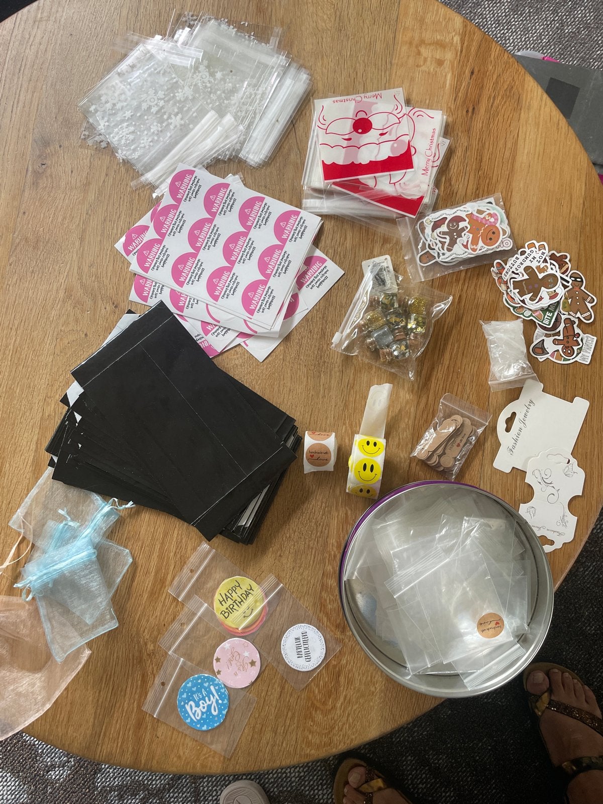 Knutselmateriaal: Zakjes, stickers en meer, Gebruikt, Handgemaakt, Meerkleurig, Ophalen of Verzenden