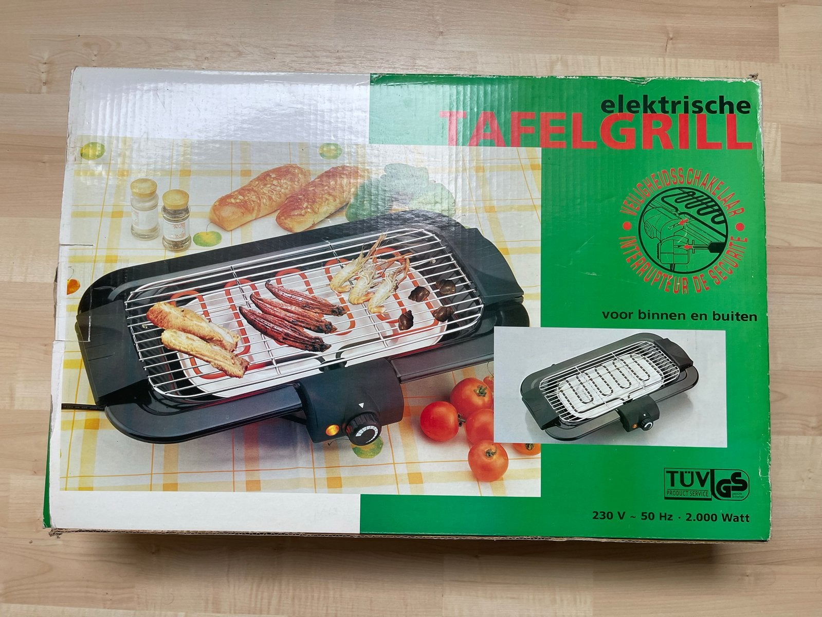 Nieuwe elektrische tafelgrill voor binnen en buiten, Ophalen, Nieuw, Tafelgrill