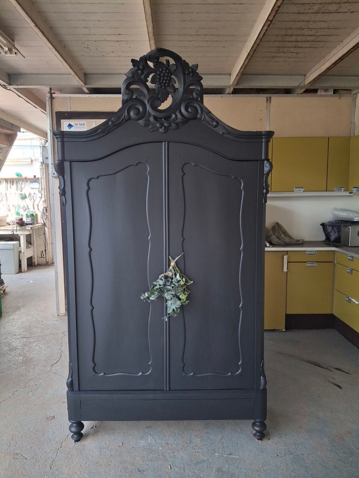 Prachtige  antieke biedermeier kuifkast demontabel, Ophalen of Verzenden