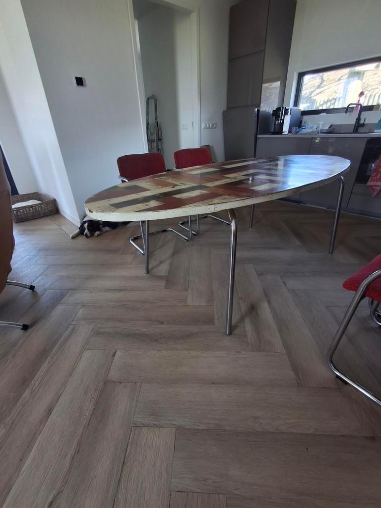 Eettafel, Huis en Inrichting, Tafels | Eettafels, Ophalen, Ovaal, 200 cm of meer, 100 tot 150 cm