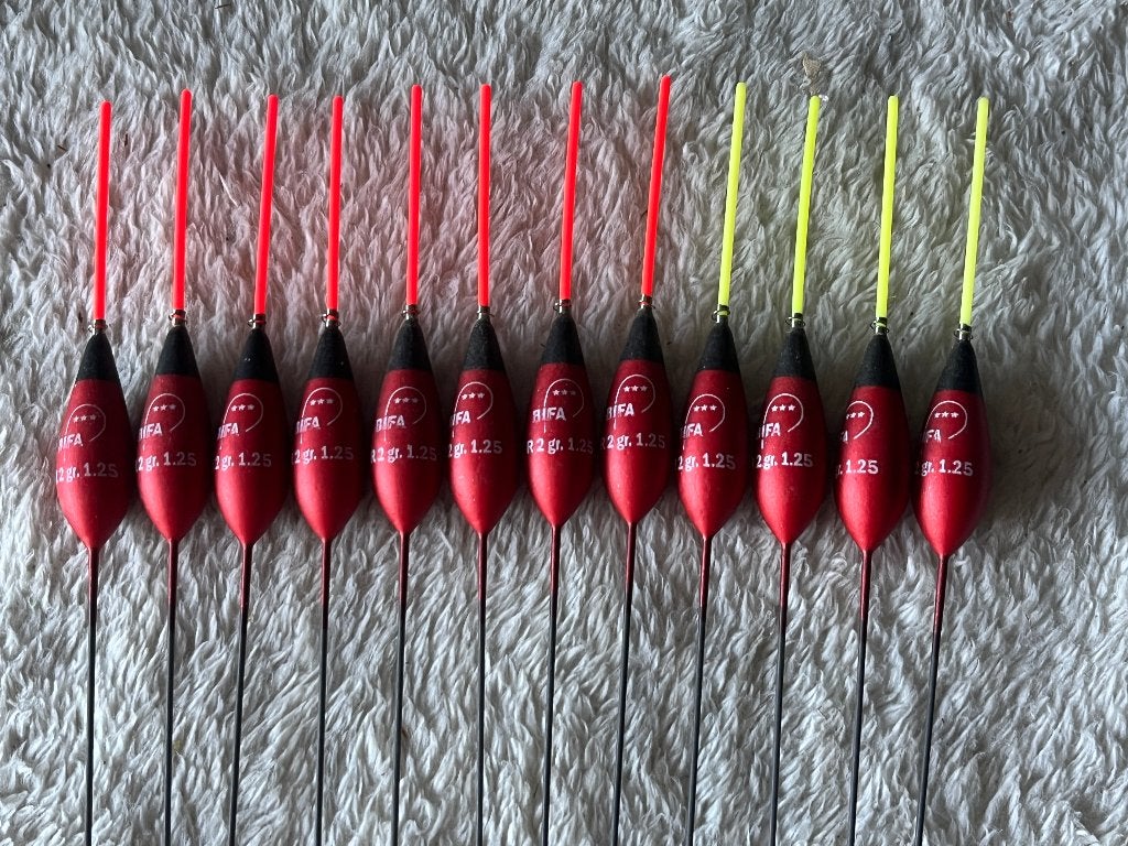 adv 312 / NIEUW set 12 dobbers BIFA 1,25 gr, Ophalen of Verzenden, Nieuw, Dobber of Lood
