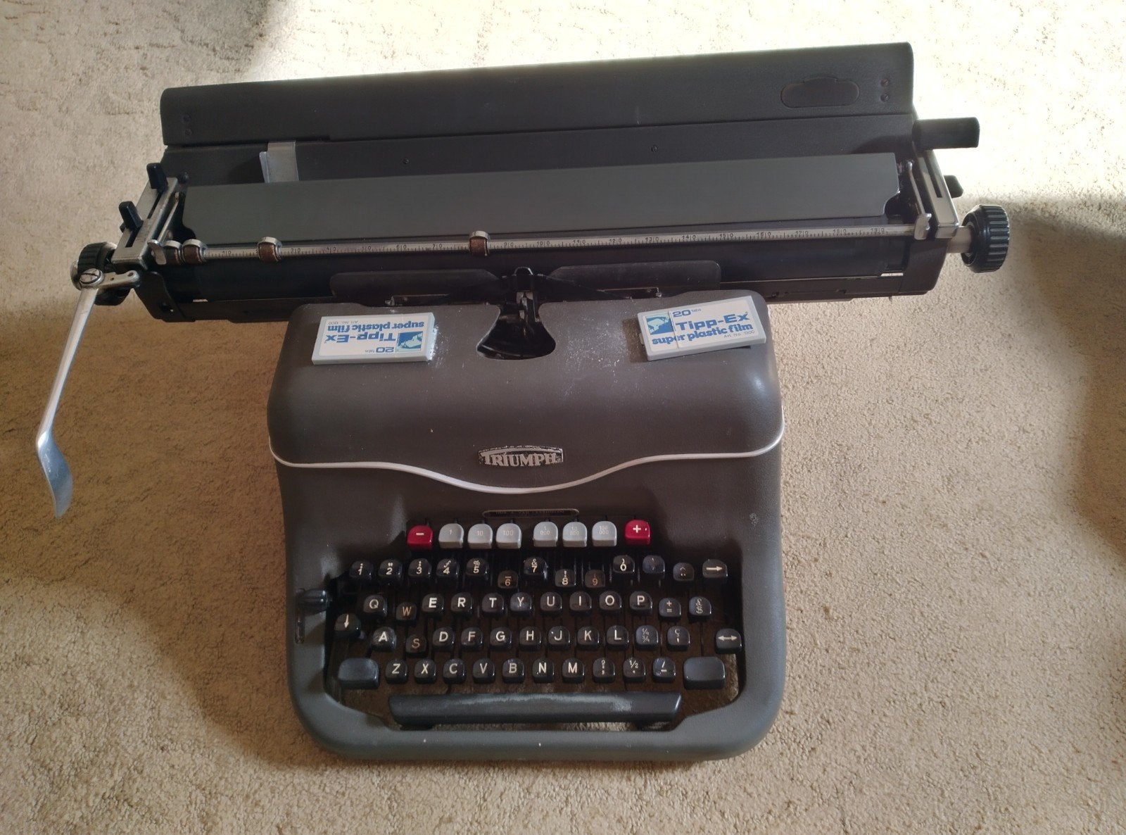Typemachine, Ophalen, Gebruikt