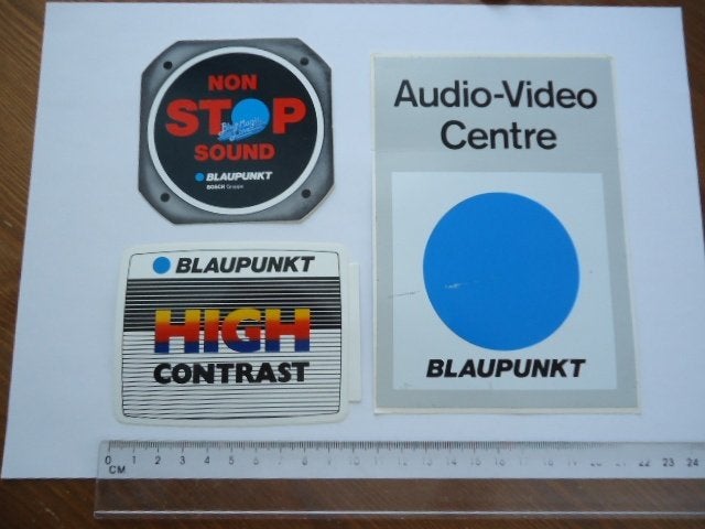 sticker oud Blaupunkt dealer video tv Audio radio autoradio, Verzenden, Zo goed als nieuw, Bedrijf of Vereniging