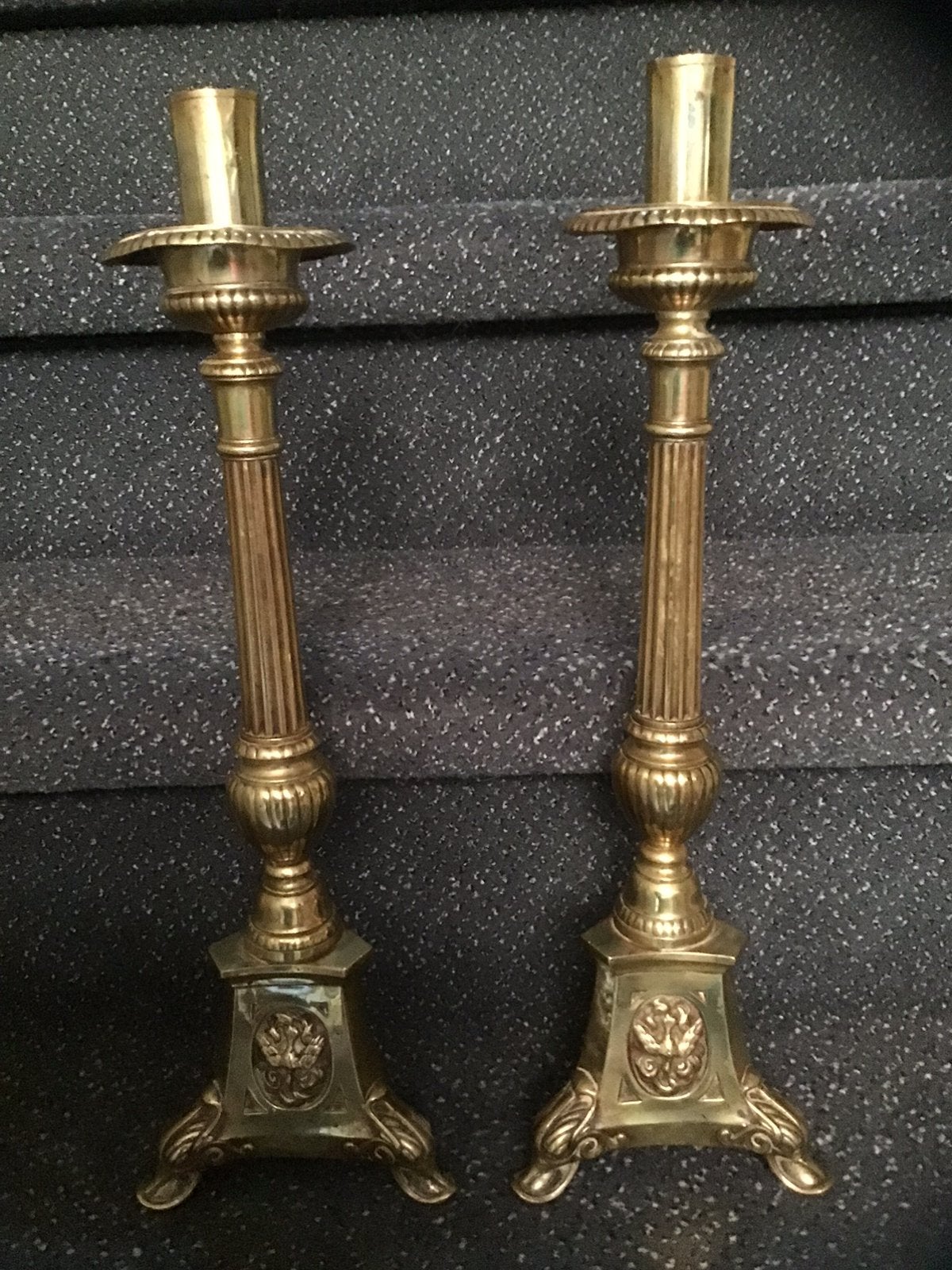 Antieke kerk kandelaars, Ophalen of Verzenden