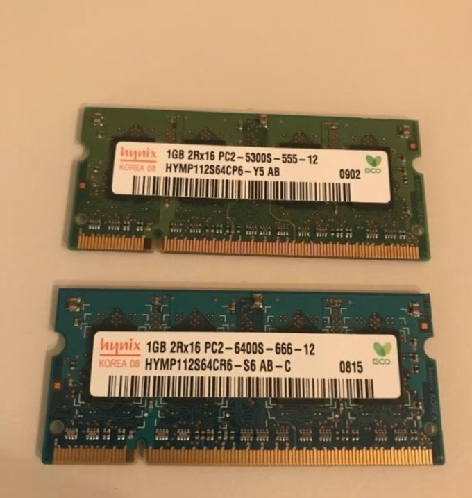 Laptop geheugen, 2 x 1 gb ddr2, Ophalen, DDR2, Desktop