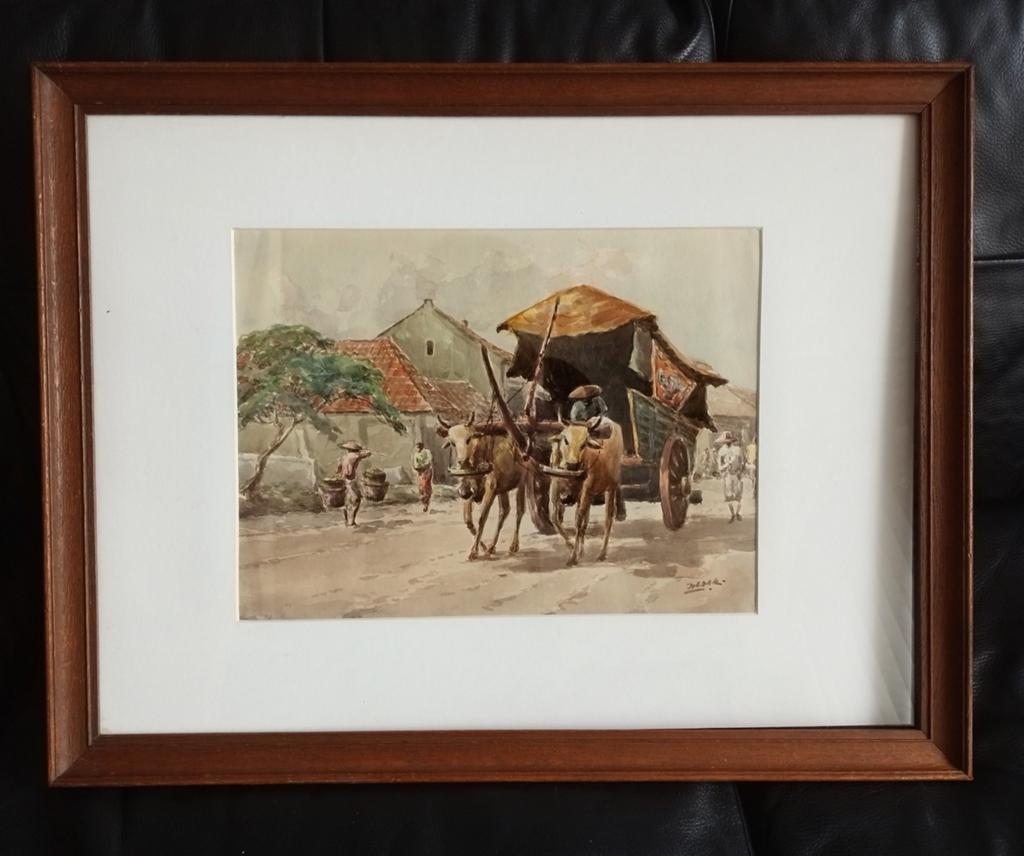 Basar - Indonesische kunst, Antiek en Kunst, Kunst | Schilderijen | Klassiek, Ophalen